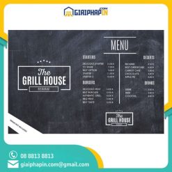 In menu/thực đơn