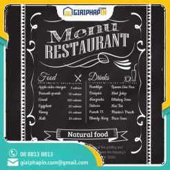In menu/thực đơn