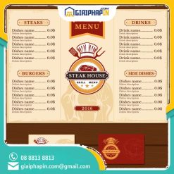 In menu/thực đơn