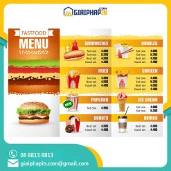 In menu/thực đơn