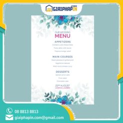 In menu/thực đơn