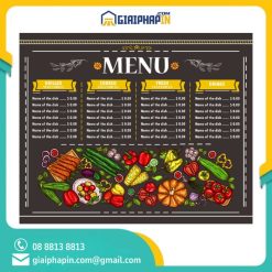 In menu/thực đơn