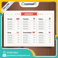 In menu/thực đơn