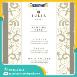 In menu/thực đơn