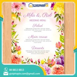 In menu/thực đơn