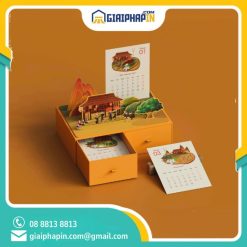 In bộ lịch để bàn đặc biệt 3D - Bản Mơ