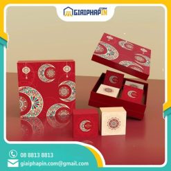 In hộp mềm âm dương đựng 4 bánh trung thu