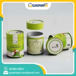 In hộp trụ tròn đựng đường cỏ ngọt Stevia Ventures