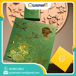 In hộp âm dương đựng 4 bánh trung thu Heng Cheng Bakery