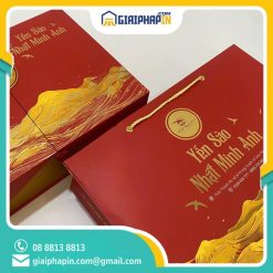In hộp cánh bướm đựng yến sào Minh Anh