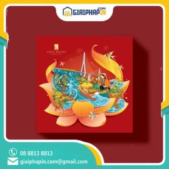 In hộp cứng âm dương đựng SET quà tết Thuyền Xuân