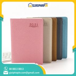 In sổ tay giả da vân ngang