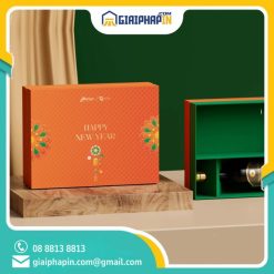 In hộp quà tết âm dương có đai Phúc Thịnh