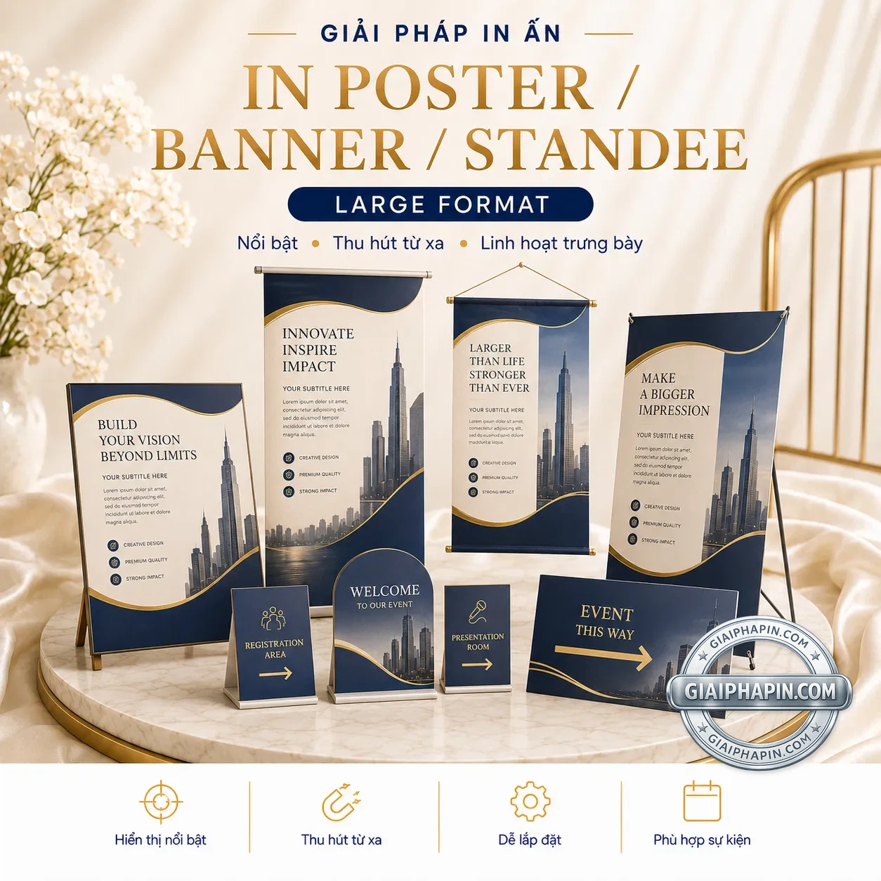 In poster banner standee